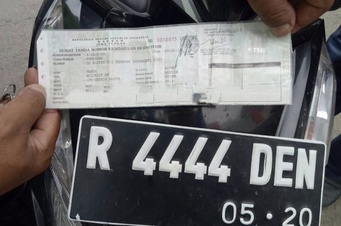 Aturan Penggunaan Plat Nomor Cantik