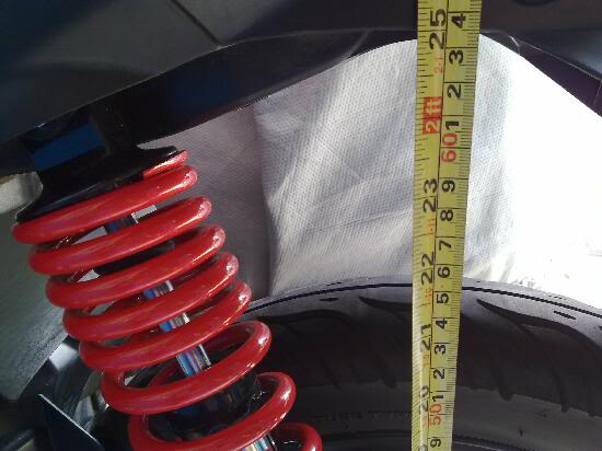 Ukuran Shock Belakang BeAT Karbu