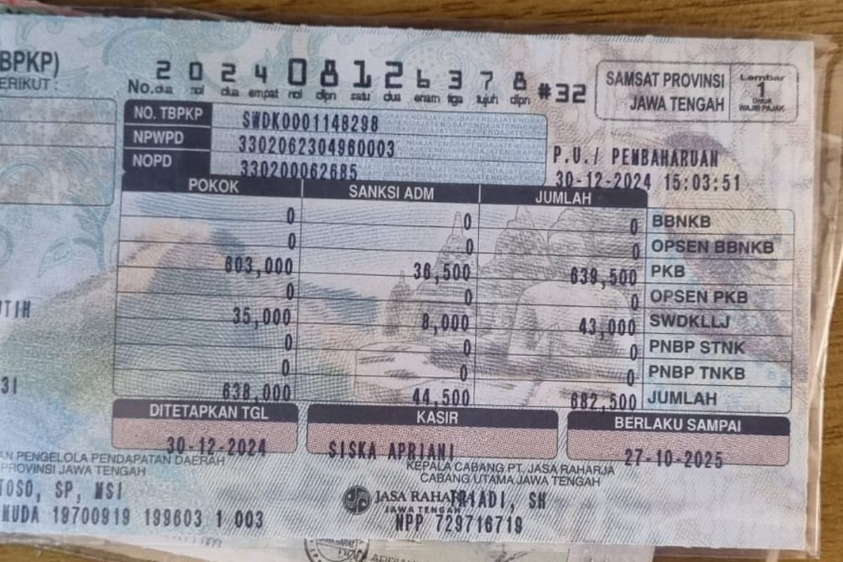 Cara Hitung Denda Telat Bayar Pajak Motor