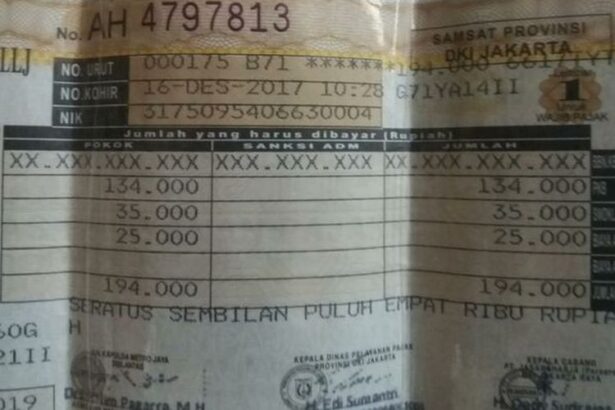 Hitung Denda Telat Bayar Pajak Motor
